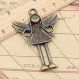 10pcs Charms praying angel Girl 59x40mm Antique Silver Color DIY Retro Jewelry Accessories Zinc Alloy Antique Bronze Making EF3834