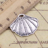 10pcs Charms scallop shell 25x30mm Tibetan Silver Color Pendants Antique Jewelry Making DIY Handmade Craft