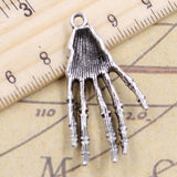 10pcs Charms skeleton skull claws 39x20mm Tibetan Silver Color Pendants Antique Jewelry Making DIY Handmade Craft
