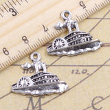 10pcs Charms speedboat yacht motorboat 20x24mm Tibetan Silver Color Pendants Antique Jewelry Making DIY Handmade Craft