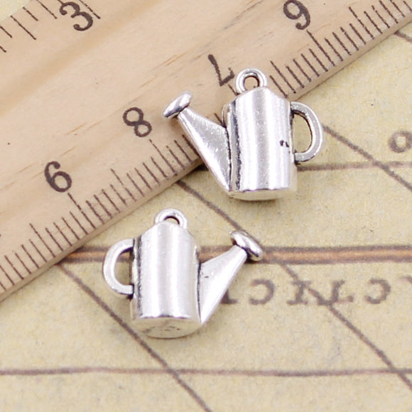 10pcs Charms watering can gardening 13x16mm Tibetan Silver Color Pendants Antique Jewelry Making DIY Handmade Craft