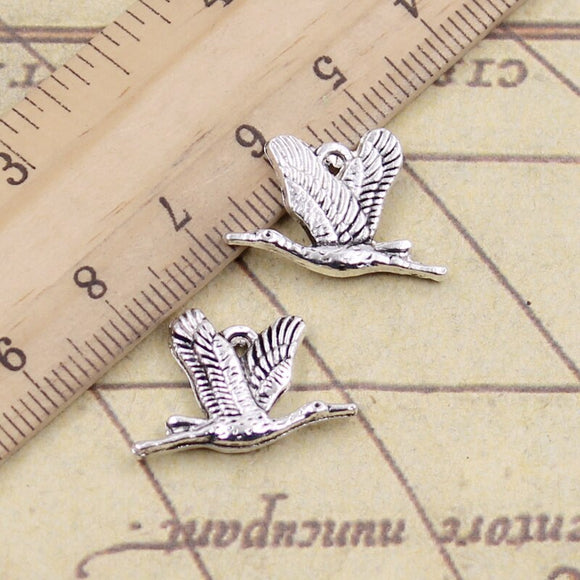 10pcs Charms wild goose bird 20x14mm Tibetan Silver Color Pendants Antique Jewelry Making DIY Handmade Craft