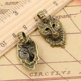 10pcs Charms wolf head 30x15mm Tibetan Bronze Silver Color Pendants Antique Jewelry Making DIY Handmade Craft