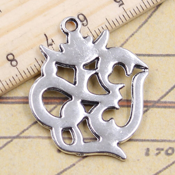10pcs Charms yoga om 38x30mm Tibetan Silver Color Pendants Antique Jewelry Making DIY Handmade Craft