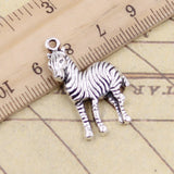 10pcs Charms zebra pinto 30x17mm Tibetan Silver Color Pendants Antique Jewelry Making DIY Handmade Craft