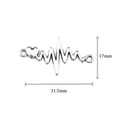 10pcs/lot 17*31.5mm Antique Silver Color DIY Heartbeat Charm For Making ECG Neckalce Bracelet Jewelry  Alloy Connectors