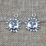 10pcs/lot Metal Alloy  Sun Small  Antique Silver Plated  DIY Hamdmade Jewelry Making Finding