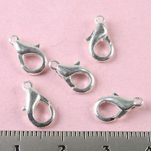 40pcs 9mm white K color  Lobster Parrot Clasps findings h0224