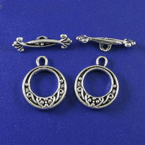 10 sets Tibetan Silver Charms Toggle Clasps H0044