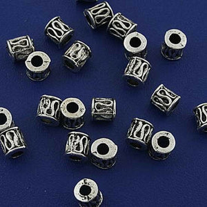 100pcs Tibetan silver tube spacer beads h2992