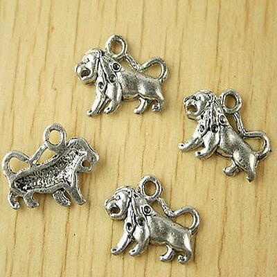 14pcs Tibetan silver feral lions charms h2571