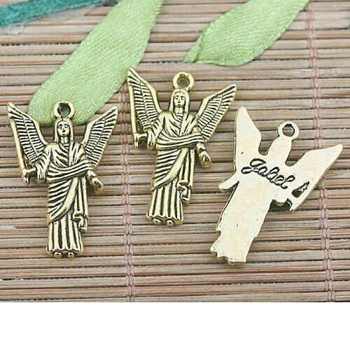 10pcs dark gold color archangel  design charms G2124