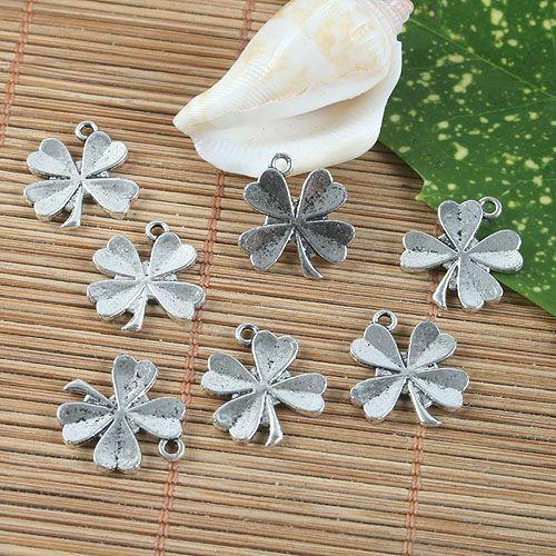 20pcs antiqued silver leaf design pendant G1264