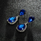 Fashion Jewelry Stud Earring crystal Diamond water drop Shaped Earring