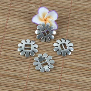 10pc Tibetan silver flower design charm connector h0051