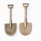 12pcs Charms Tools Shovel Spade 44x15mm Antique Gold Bronze Silver Color Pendants DIY Making Findings Handmade Tibetan Jewelry