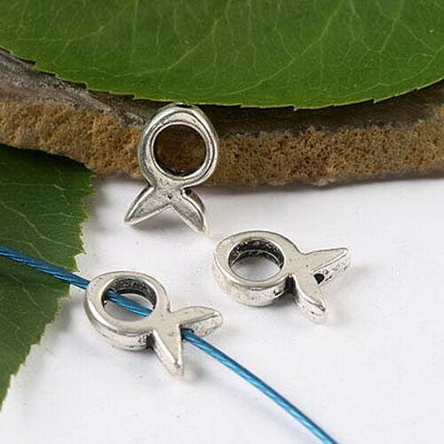 30Pcs Tibetan silver fish charms Findings h1658