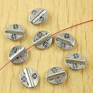 25pcs Tibetan silver 2sided pattern spacer beads H1751