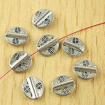 25pcs Tibetan silver 2sided pattern spacer beads H1751