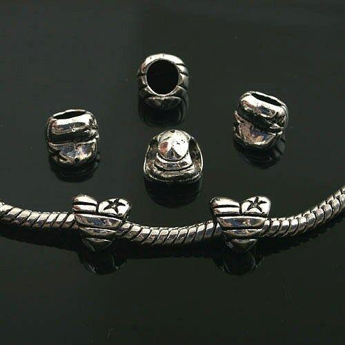 15pcs Tibetan Silver 2sided delicate spacer Beads Fit Bracelet L0162