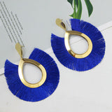 Fashion Bohemian Earrings Hook Tassel Fringe Boho Dangle Earrings Jewelry 1 Pair