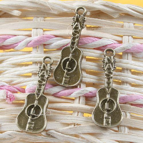 8pcs antiqued bronze music instrument pendant  G631