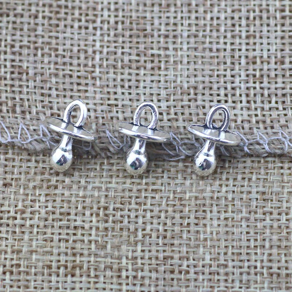 15 Pieces 10*14mm Mixed Alloy Antique Silver Color Nipple Baby Charms Vintage Bracelet Pendant Accessory For DIY Jewelry Making
