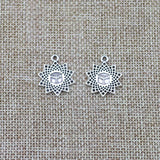 15 Pieces 18*22mm Newest Style Alloy Antique Silver Color Sunflower Charms Pendant Accessory For DIY Jewelry Making