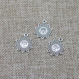 15 Pieces 18*22mm Newest Style Alloy Antique Silver Color Sunflower Charms Pendant Accessory For DIY Jewelry Making