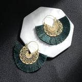 Fashion Bohemian Earrings Hook Tassel Fringe Boho Dangle Earrings Jewelry 1 Pair