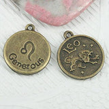 A set of (12kind) constellations CHARMS in antiqued bronze tone Assorted FASHION