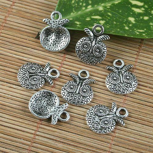 15pcs antiqued silver pattern pendant G1233
