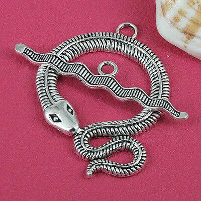 2sets tibetan silver tone snake design toggle clasps h3659