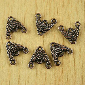 20PCS antiqued copper tone 2sided crafted connector charms h1908