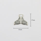 15Pcs 17*21mm Newest Antique Silver Color Fish Tail Charms Pretty Necklace Handcraft Pendant Accessory Charms For Jewelry Making