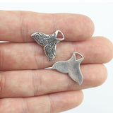 15Pcs 17*21mm Newest Antique Silver Color Fish Tail Charms Pretty Necklace Handcraft Pendant Accessory Charms For Jewelry Making