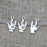 15Pieces/lot  13x23mm Antique Silver Color DIY Gesture Steampunk Charms For DIY Jewelry Making