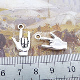 15Pieces/lot  13x23mm Antique Silver Color DIY Gesture Steampunk Charms For DIY Jewelry Making