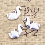 15pcs Charms Paper Crane 16x19mm Antique Silver Color Pendants DIY Crafts Making Findings Handmade Tibetan Jewelry