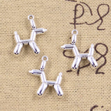 15pcs Charms Poodle Dog 19x15x5mm Antique Silver Color Pendants DIY Crafts Making Findings Handmade Tibetan Jewelry