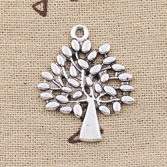 15pcs Charms World Tree 30x24mm Antique Silver Color Pendants DIY Crafts Making Findings Handmade Tibetan Jewelry