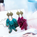 Fashion Jewelry Hook Earring feather Long tassel Earring