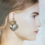 Fashion Jewelry Stud Earring snakeskin Heart Shaped Earring