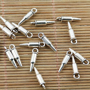 70pcs Tibetan silver little bullet charms EF1698