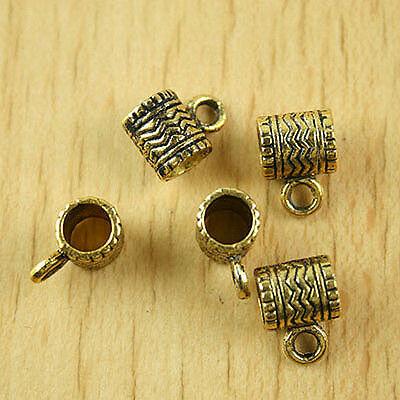 20pcs dark gold-tone cup shaped bail findings h1863