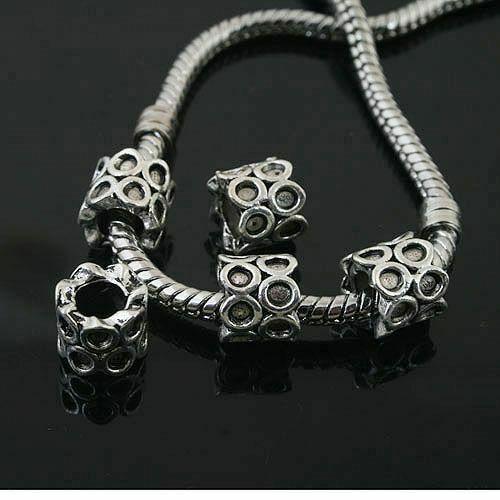 15pcs Tibetan Silver delicate spacer Beads Fit European charm  Bracelet L0087