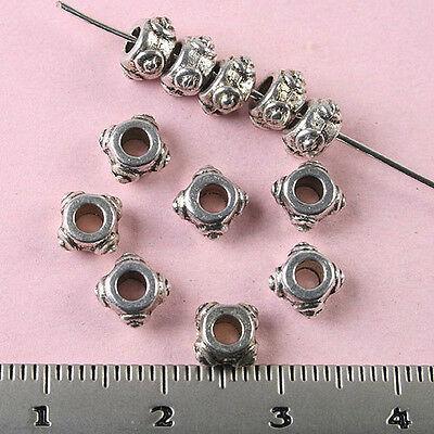40pcs Tibetan silver studded round spacer beads h1408
