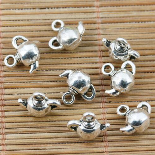 16pcs tibetan silver color teapot design charms EF2355