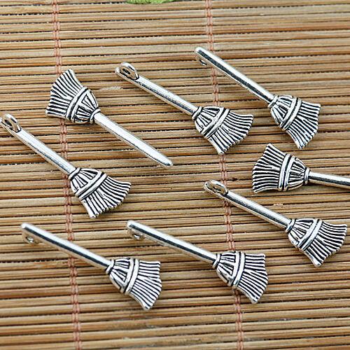 16pcs Tibetan silver besom charms EF1803