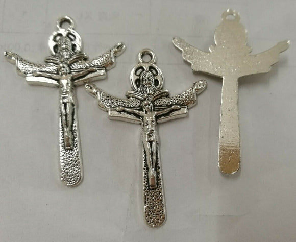 10pcs Tibetan silver color crucifix charms h2425